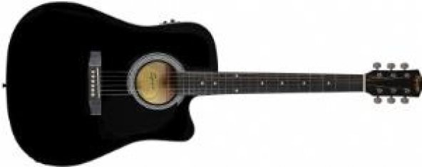 Squier SA-105CE BLK Elektro Akustik Gitar