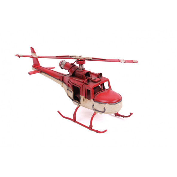 El Yapımı Eskitilmiş Metal Uçak-Helikopter 1510A-8042 Model-M172-5