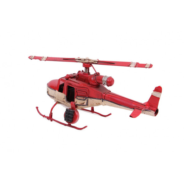 El Yapımı Eskitilmiş Metal Uçak-Helikopter 1510A-8042 Model-M172-5 - 4