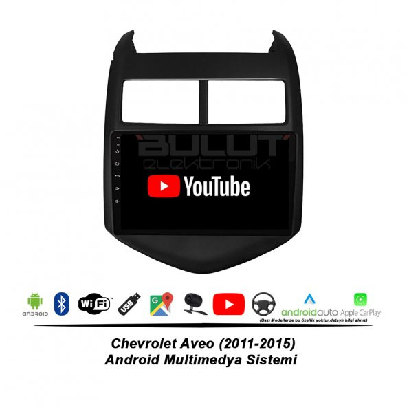 Chevrolet Aveo Android Multimedya Sistemi (2011-2015) 2 GB Ram 32 GB Hafıza 8 Çekirdek İphone CarPlay Android Auto Navigatör - 3