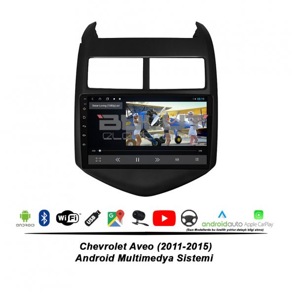 Chevrolet Aveo Android Multimedya Sistemi (2011-2015) 2 GB Ram 32 GB Hafıza 8 Çekirdek İphone CarPlay Android Auto Navigatör - 4