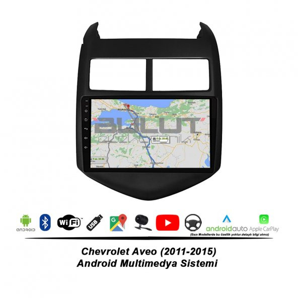 Chevrolet Aveo Android Multimedya Sistemi (2011-2015) 2 GB Ram 32 GB Hafıza 8 Çekirdek İphone CarPlay Android Auto Navigatör - 5