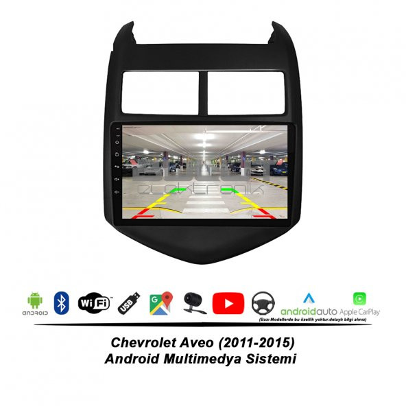 Chevrolet Aveo Android Multimedya Sistemi (2011-2015) 2 GB Ram 32 GB Hafıza 8 Çekirdek İphone CarPlay Android Auto Navigatör - 6