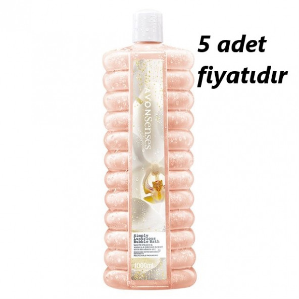 Avon Simply Luxurious Beyaz Şeftali ve Vanilya Orkide Kokulu Banyo Köpüğü 1 Lt.