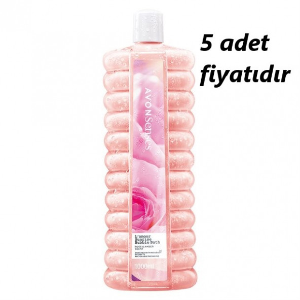 Avon L'amour Sunrise Gül ve Kehribar Kokulu Banyo Köpüğü 1 Lt. 5 adet