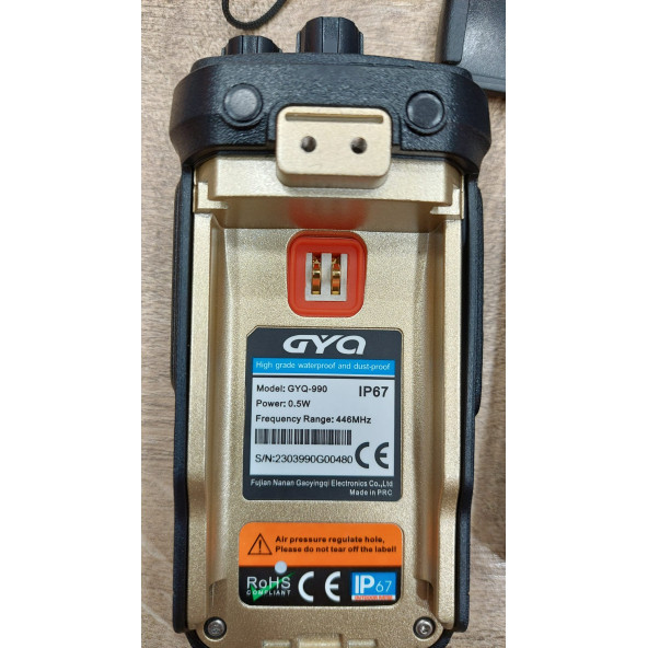 GYQ Q990 Pmr El Telsizi 15 Km IP67 Su Geçirmez (Tekli Paket) - 6