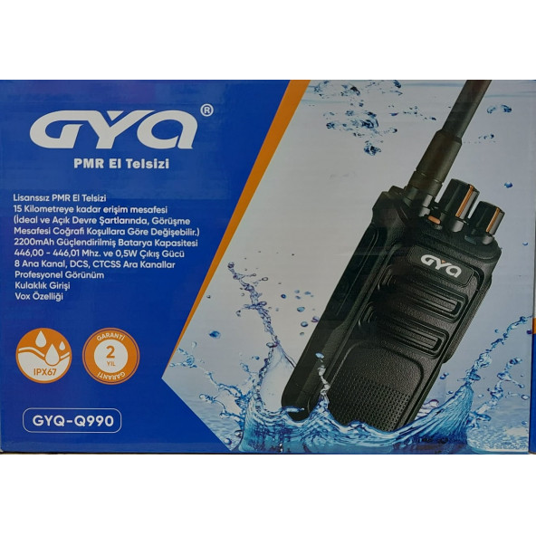 GYQ Q990 Pmr El Telsizi 15 Km IP67 Su Geçirmez (Tekli Paket) - 8