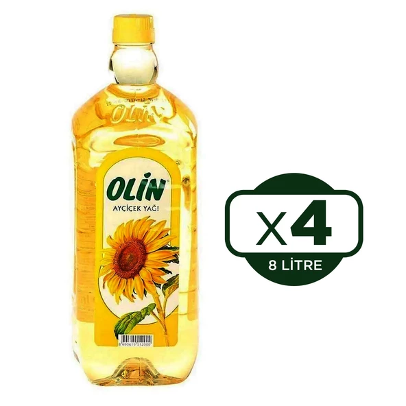 Olin Ayçiçek Yağı 2 lt Pet 4 lü