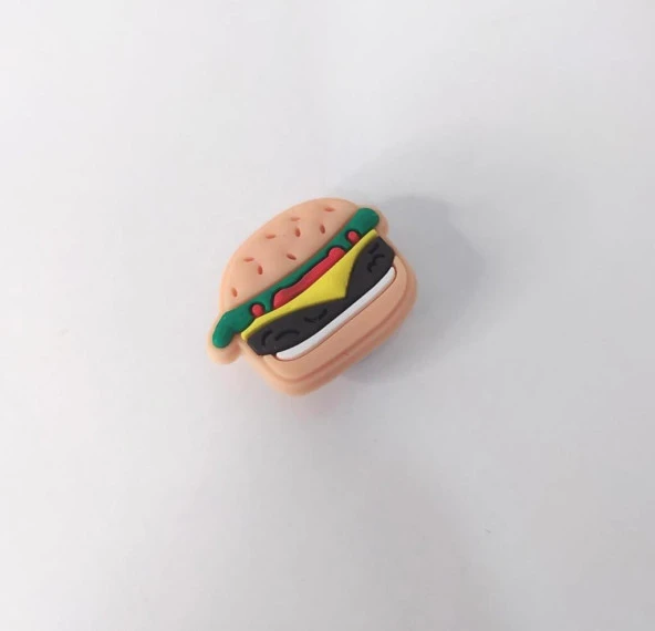 Terlik Süsü Silikon Terlik Sandalet Tokası Hamburger Süsü Aksesuar - Resim 2