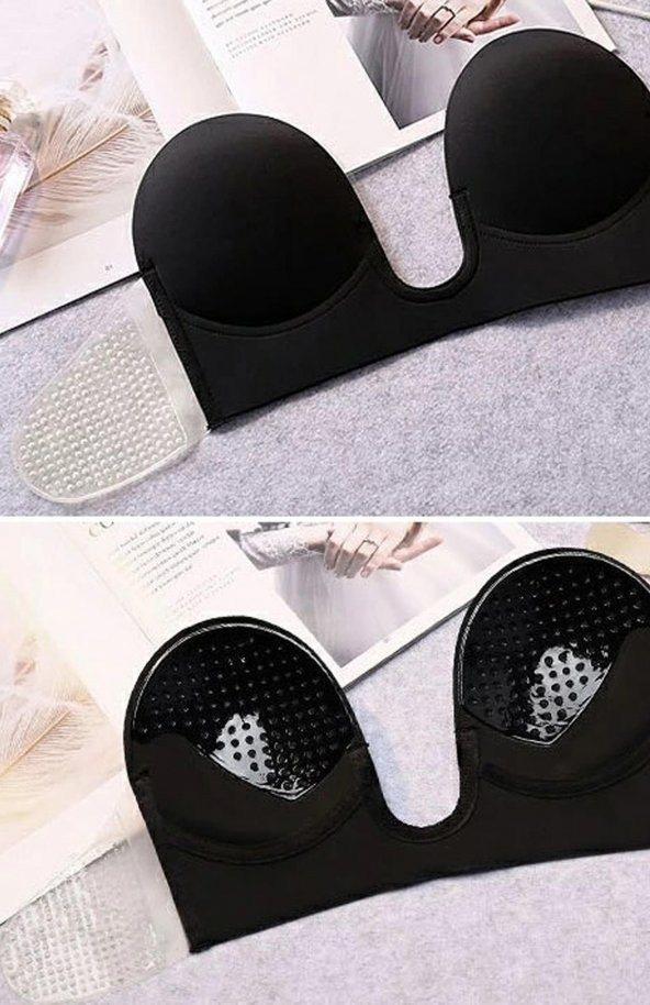 Dode Flora F.K. Lingerie Kadın Push Up Görünmez Kendinden Yapışkanlı Hayalet Büstiyer Sütyen 1309 - 3