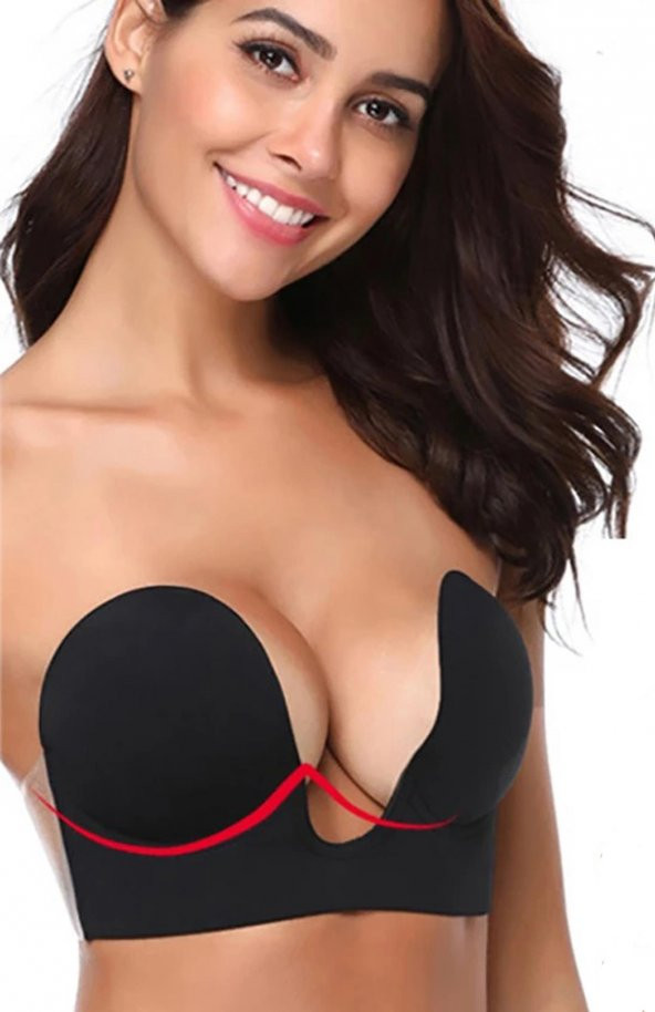 Dode Flora F.K. Lingerie Kadın Push Up Görünmez Kendinden Yapışkanlı Hayalet Büstiyer Sütyen 1309 - 4