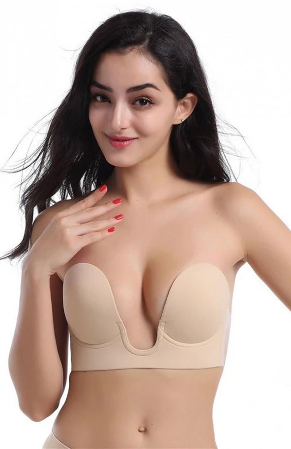Dode Flora F.K. Lingerie Kadın Push Up Görünmez Kendinden Yapışkanlı Hayalet Büstiyer Sütyen 1309 - 6