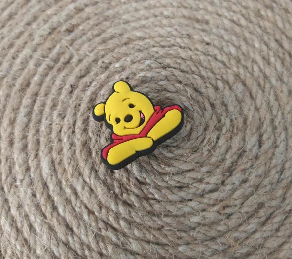 Terlik Ayakkabı Sandalet Tokası Silikon Pooh 1 Adet Tekli Terlik Süsü Aksesuar ürün görseli