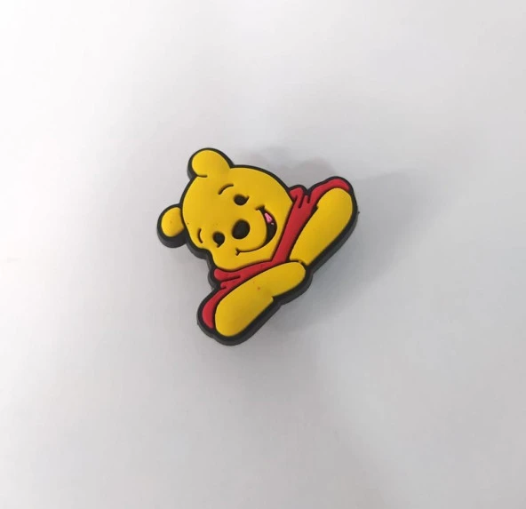 Terlik Ayakkabı Sandalet Tokası Silikon Pooh 1 Adet Tekli Terlik Süsü Aksesuar - Resim 2