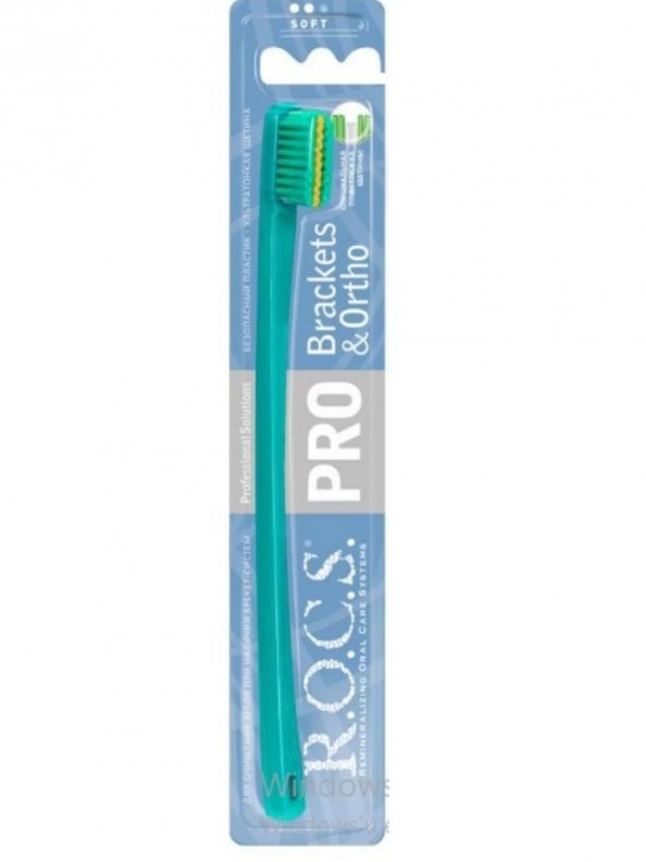 Rocs Pro Brackets & Ortho Ortodonti Diş Fırçası Soft Turkuaz