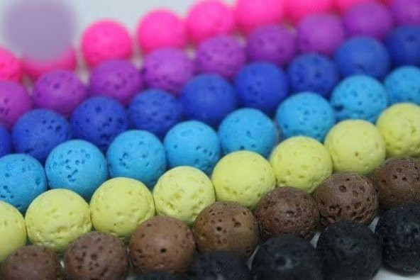 Lav Taşı Fosforlu Pembe Renkli YARIM Dizi 10mm (18cm uzunluğundadır) ürün görseli