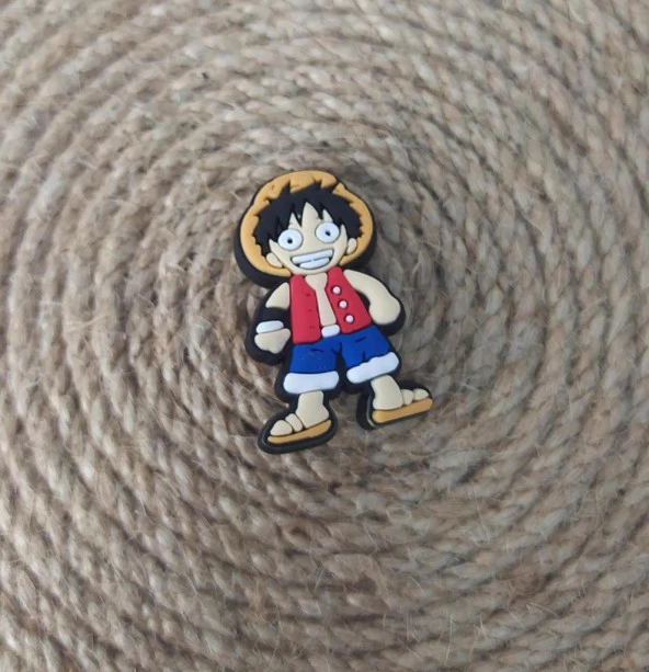 Terlik Ayakkabı Sandalet Tokası Silikon One Piece Luffy Anime 1 Adet Tekli Terlik Süsü