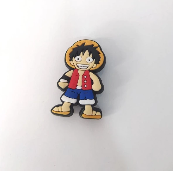 Terlik Ayakkabı Sandalet Tokası Silikon One Piece Luffy Anime 1 Adet Tekli Terlik Süsü - 2