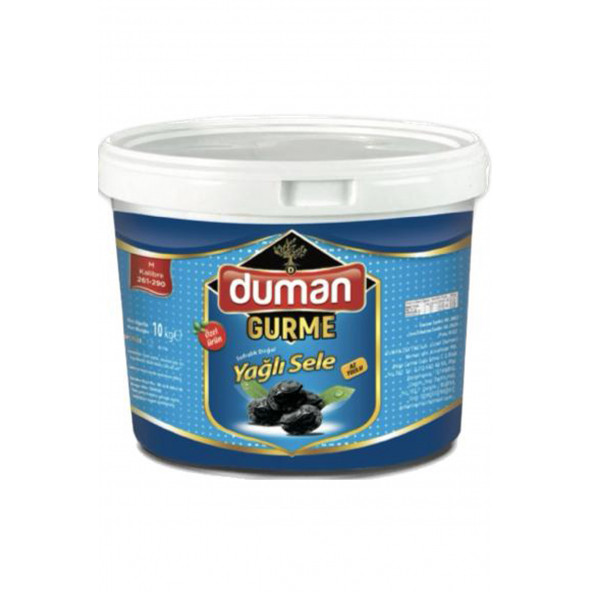 DUMAN GURME BİRİNCİ KALİTE KAHVALTILIK GEMLİK SİYAH ZEYTİN M (260-290) KLB 10 KG