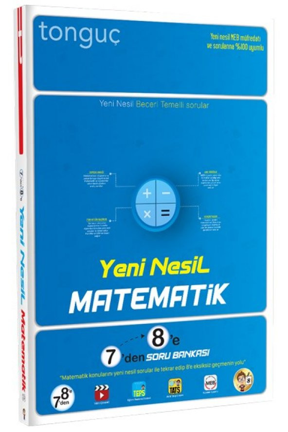 Yeni Nesil Matematik 7den 8e Soru Bankası - Tonguç Yayınları ürün görseli