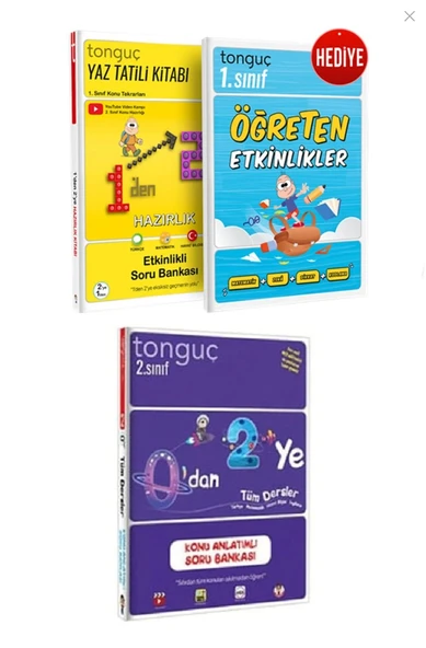 1den 2ye Hazırlık Seti -  Tekrar Eğitimi ve Ön Hazırlık - Tonguç Yayınları - 1