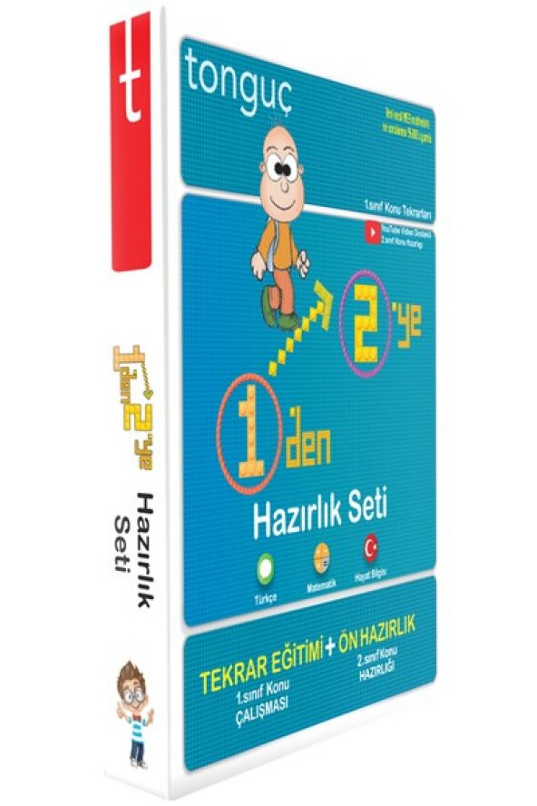 1den 2ye Hazırlık Seti -  Tekrar Eğitimi ve Ön Hazırlık - Tonguç Yayınları