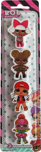 L.o.l Şekilli Silgi Seti 4lü ürün görseli 1