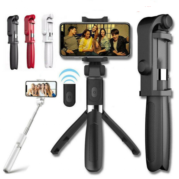 Selfie Stick L01 Bluetooth Kumandalı Selfie Çubuğu Tripod Monopod (579)