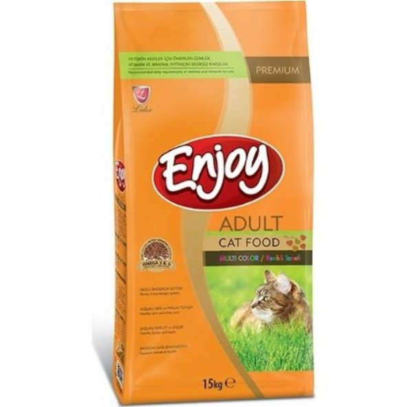 Enjoy Multicolor Renkli Gurme Yetişkin Kedi Maması 15 KG