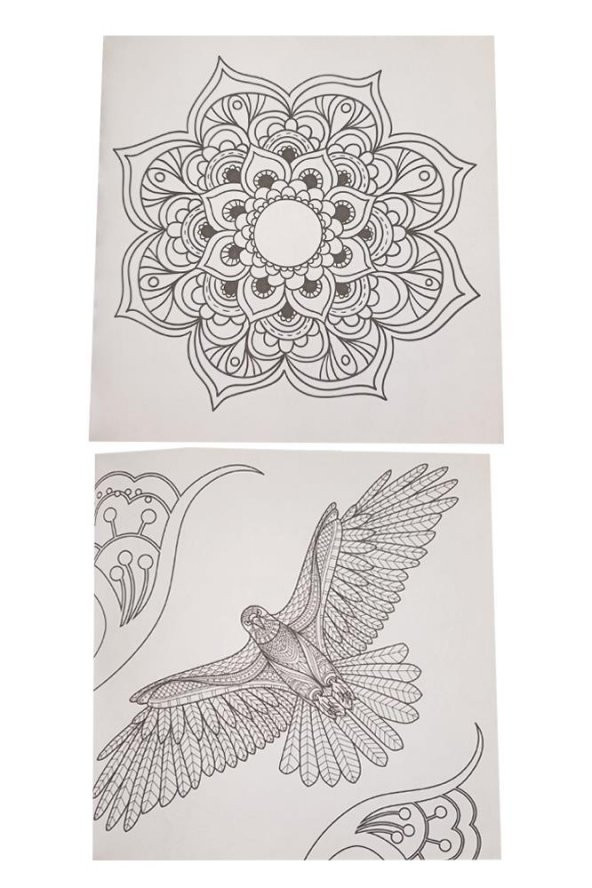 Aşk İle Boya Büyüklere Boyama Kitabı Fatih 24 Renk Kuru Boya 1 Adet Ema Boyama Kitabı Büyükler İçin Mandala Yaratıcı Boyama - 4