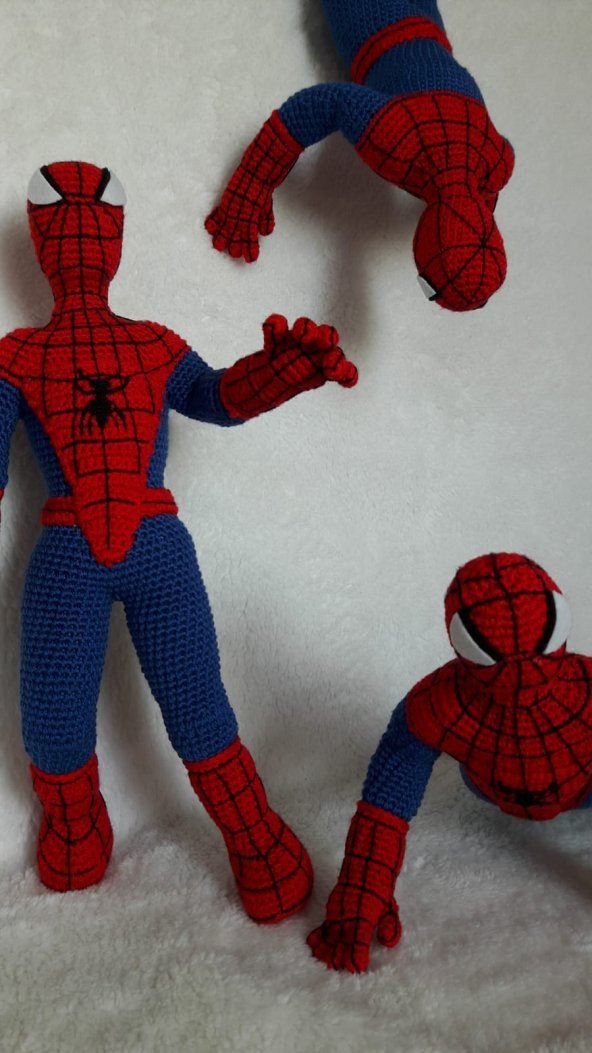Spider-Man (Örümcek Adam) Amigurumi Organik Oyuncak - 3