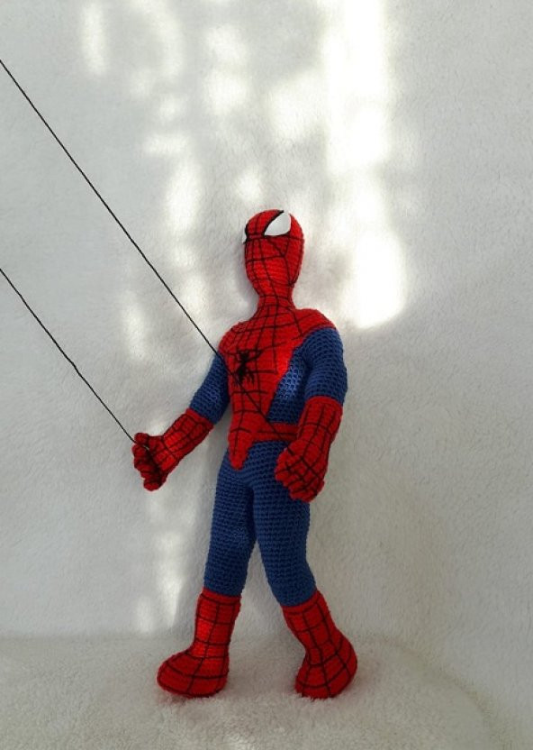 Spider-Man (Örümcek Adam) Amigurumi Organik Oyuncak - 4