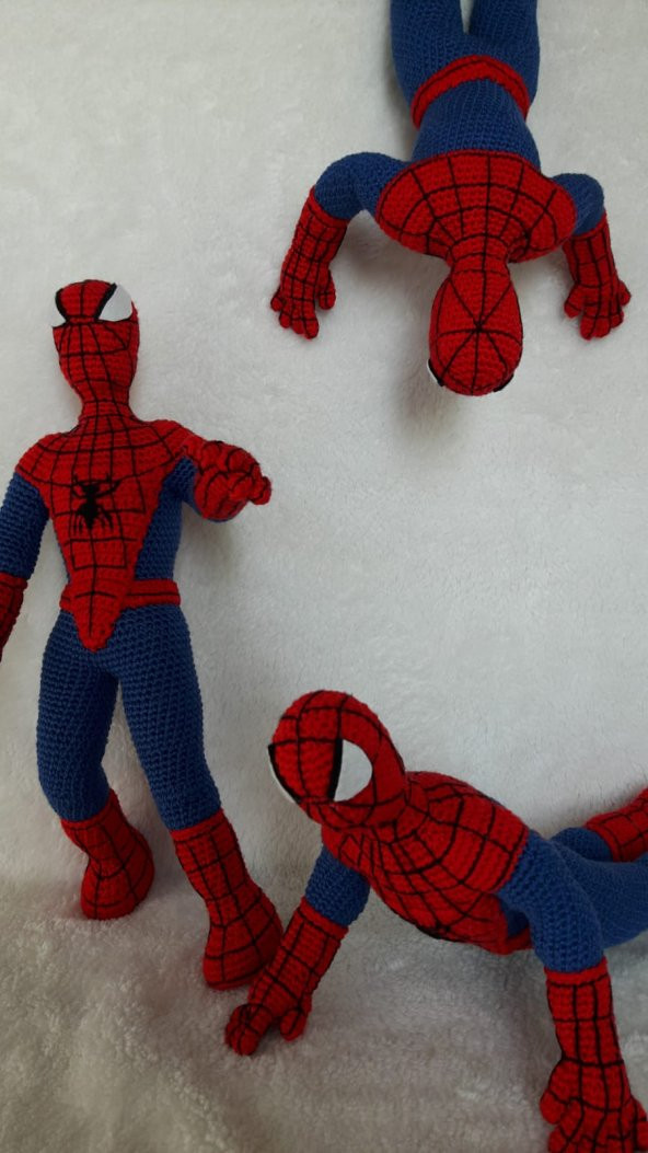 Spider-Man (Örümcek Adam) Amigurumi Organik Oyuncak - 6