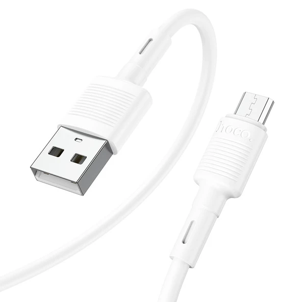 Hoco Mikro USB Hızlı Şarj Data Kablosu Premium Kalite Beyaz