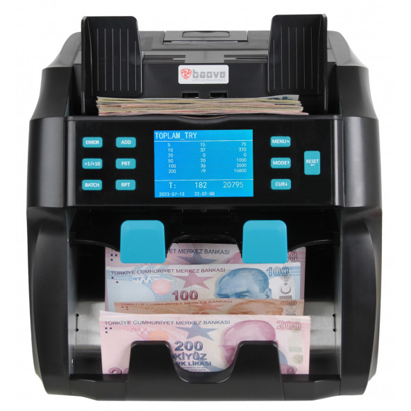 Baove GB9000 Pro Mix Çift Katlı Karışık Para Sayma Makinesi ve Sahte Yakalama - Printer - Müşteri Ekranı - 5