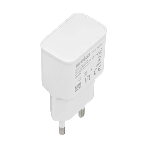 Weko Wk-21434 S6 2.1 Amper Şarj Başlık Adaptörü + Mıcro Usb Kablo No:3 - 3