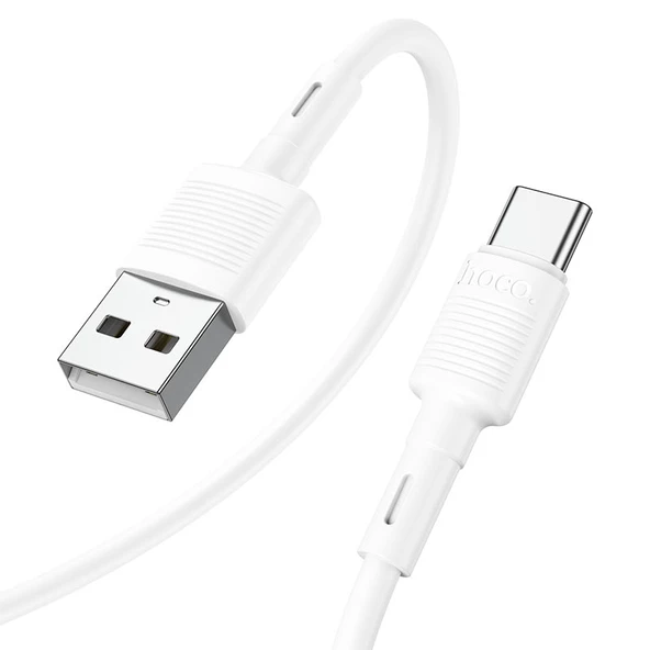 Hoco Type-C USB Hızlı Şarj Data Kablosu Premium Kalite Beyaz