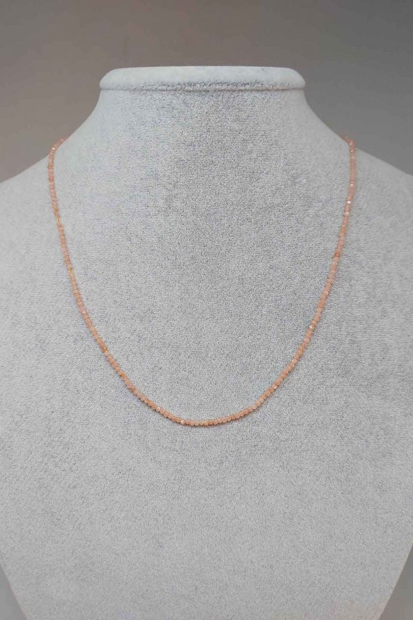 Güneş Taşı 2mm 1000 Ayar Gümüş İpli Kolye (Klipsli) (23045) ürün görseli