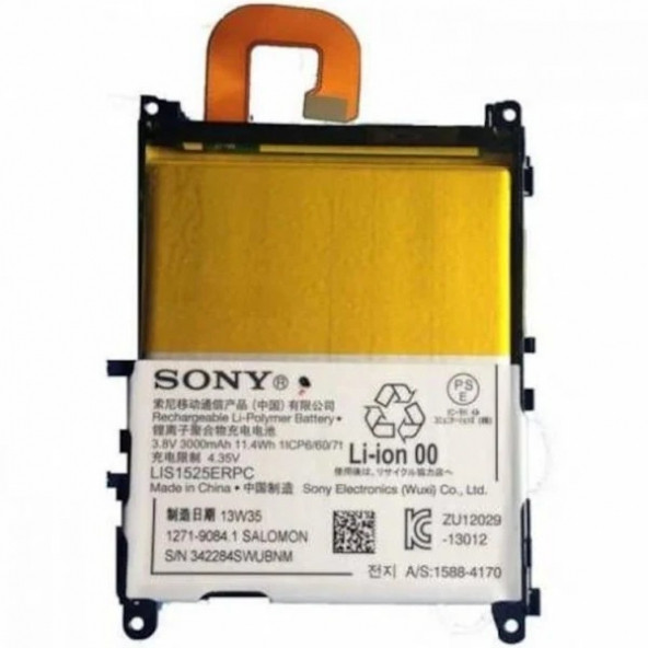 Sony Xperia Z1 L39h için Sony LIS1525ERPC 3000 Mah Batarya Pil