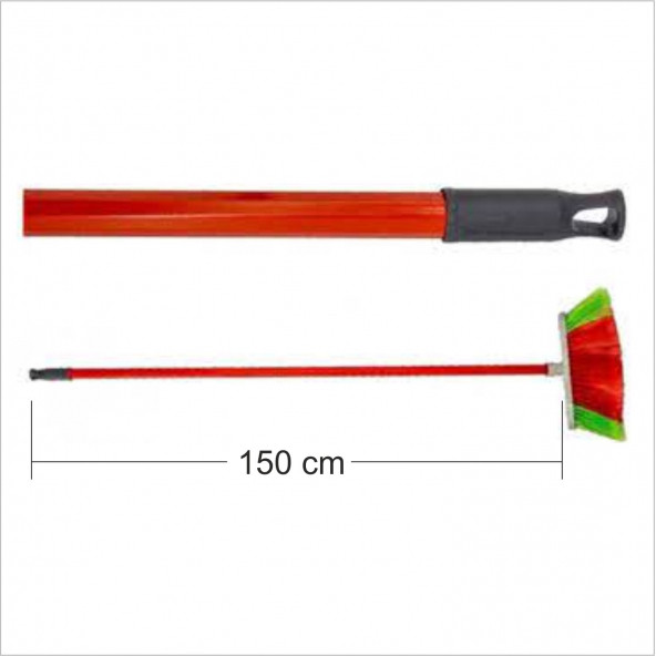 Uzun Hafif Demonte Saplı 150 cm Geniş 22 cm Tüylü Boya Badana Rulosu Merdanesi Fırçası Silindiri - 5