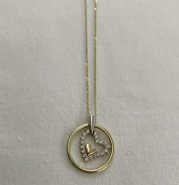 Kalp Altın Kolye - Resim 1