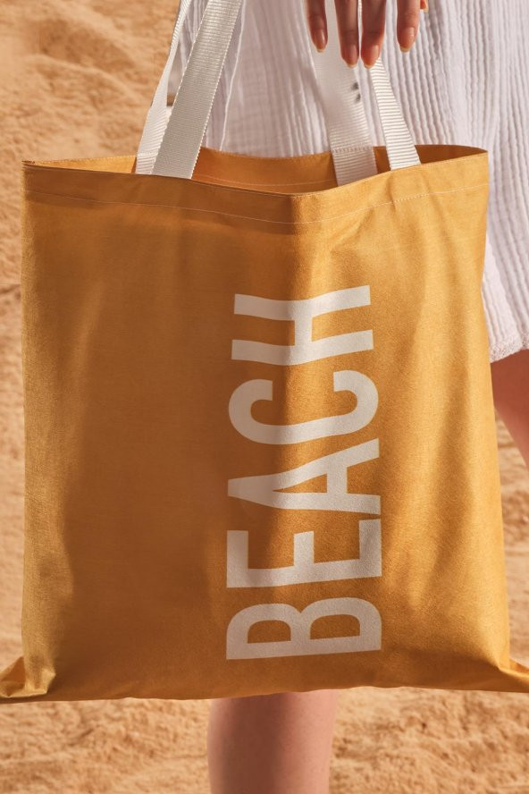 Beach Desen Baskılı Plaj Çantası - 2