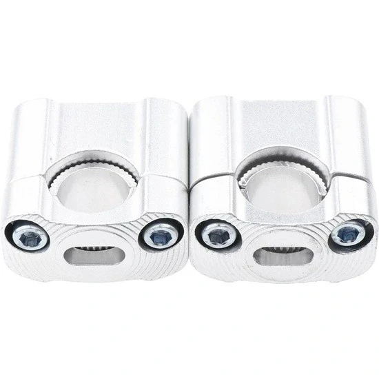 2 Parça Motosiklet Gidon Yükselticil 22 mm. 28 mm Nikel Takım - Resim 5