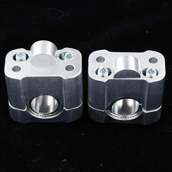 2 Parça Motosiklet Gidon Yükselticil 22 mm. 28 mm Nikel Takım - Resim 4