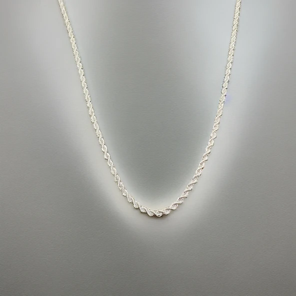 Gümüşün Büyüleyici Burgusu: Parlak Gümüş Renginde 60 cm 1. Sınıf Çelik Kadın Kolyesi-Zamansız Şıklık - Resim 3