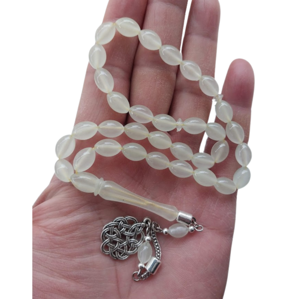 Kedi Gözü Tesbih,karanlıkta Parlayan Gece Yanan Fosforlu Tespih,metal Püskül Kazaz Modeli - 2