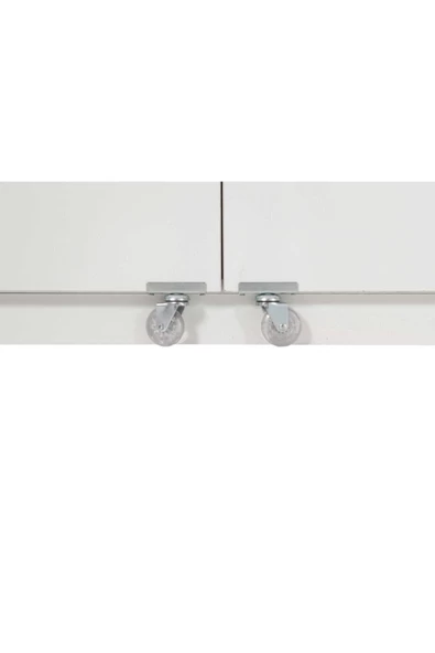 ZEYTUN Beyaz Çok Amaçlı 90 Derece Açılabilir Kısa Kiler Mutfak Dolabı - 4