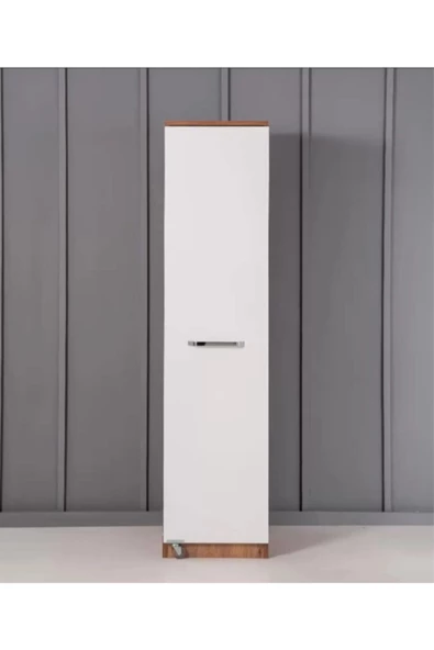 ZEYTUN Çok Amaçlı 90 Derece Açılabilir Tek Kapaklı Kiler Mutfak Dolabı 182x45x46 cm - 3