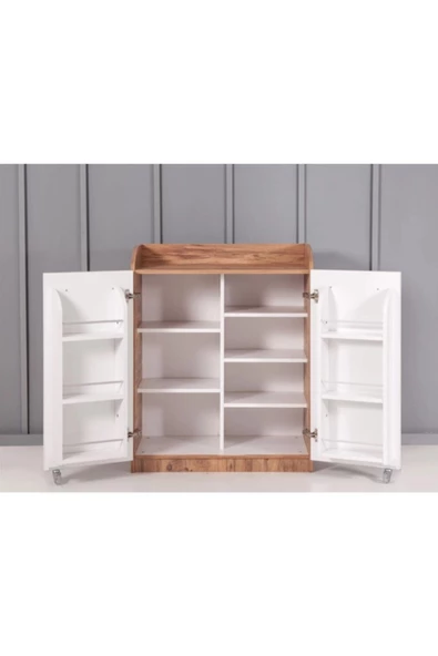 ZEYTUN Çok Amaçlı 165 Derece Açılabilir 2 Kapaklı Kısa Kiler Mutfak Dolabı - 2