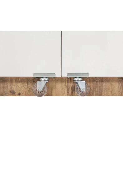 ZEYTUN Çok Amaçlı 165 Derece Açılabilir 2 Kapaklı Kısa Kiler Mutfak Dolabı - 6